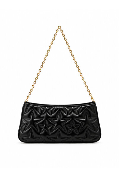 Miesse Black Star Embroidered Chain Strap Women's Shoulder Bag