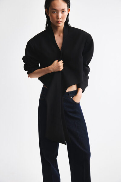 H&M Bağcıklı Kısa Blazer