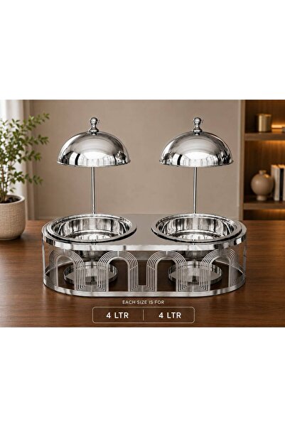 Wahat Aliamtiaz Luxury Food Serving Buffet Heater with Elegant Dome Cover
