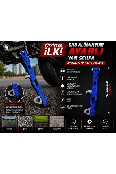 Çelik honda CBR 250R 500R 600RR 650R 650F yan ayak yan sehpa dayanıklı cnc ke...