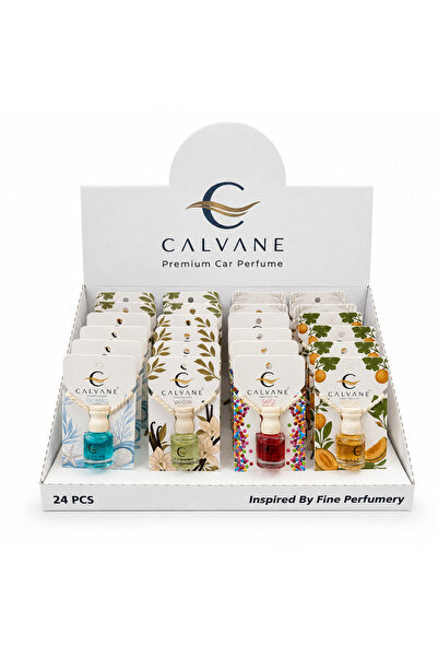 Calvane Perfume Calvane Premium Oto/Araç Ayna Kokusu 8 mL - 24'lü Stantlı Kutu
