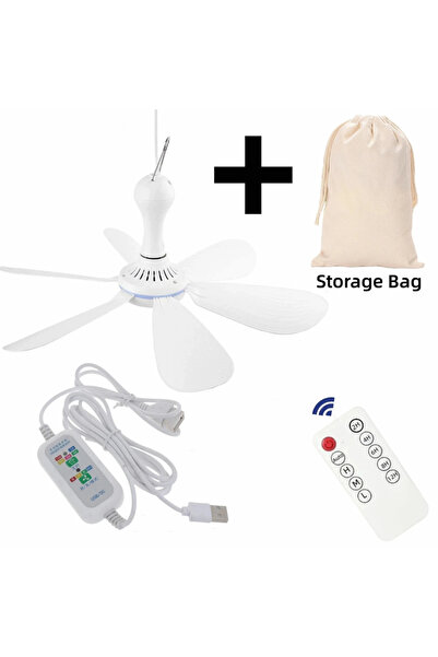 Choice1 With Remote Set Silent 6 Leaves USB Powered Ceiling Canopy Fan with R...