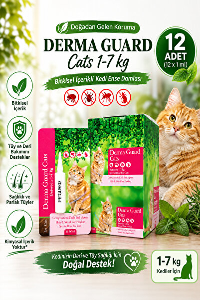 LİON PAW Kedi Ense Damla 1-7 Kg 12 x 1 ml (12'li Paket) Pire Kene Koruma