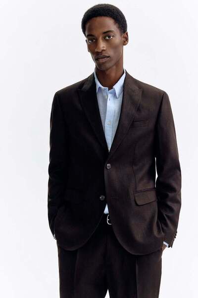 H&M Regular Fit Linen-blend jacket