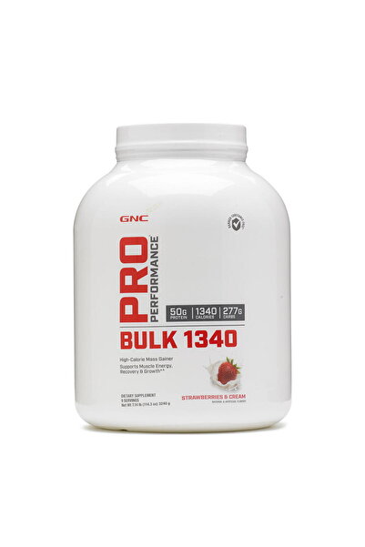 GNC Bulk 1340 - Gainer cu Proteina si Carbohidrati Aroma de Capsuni Pro Perfo...