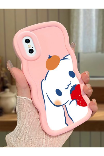 Hontinga iPhone XS Compatible Case Camera Protector Pink Silicone Couple Phon...