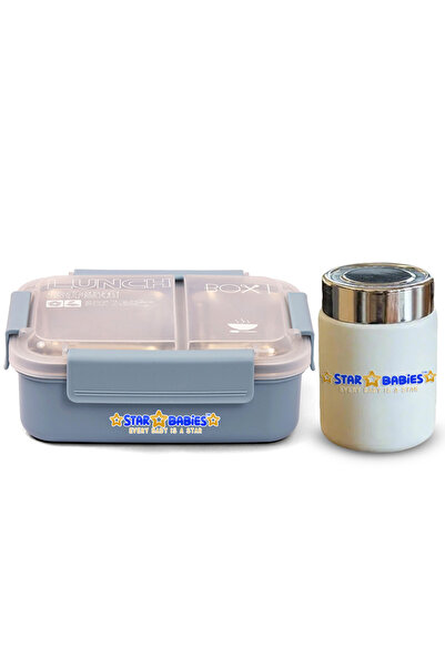 STAR BABiES Stainless Steel Removable Tray Compartment Lunch box With Thermal...
