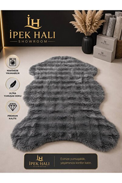 Armada İPEK HALI BUBLE ANTRASİT LÜX PELUŞ MAKİNEDE YIKANIR