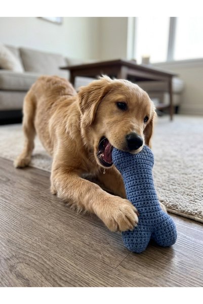 FLY LIFE Knitted Bone Dog Toy