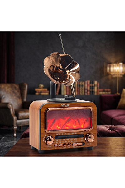 wiks Retro Görünümlü Bluetooth Hoparlör | FM/AM Radyo | USB Bellek ve Hafıza ...