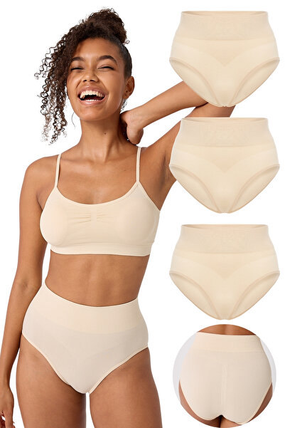 FOREVER MORE 3-Piece Women's Seamless High Waist Shaping Slip Corset Seamless