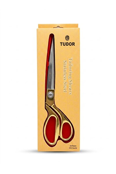 TUDOR 265mm Paslanmaz Çelik Altın Saplı Profesyonel Terzi Makası