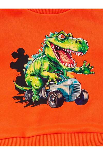 JO FASHION Baby Boys 4-Piece Outfit Set Lightweight Long Sleeve Crewneck T-Shirt with Dinosaur Print Casual Style for Fall Winter