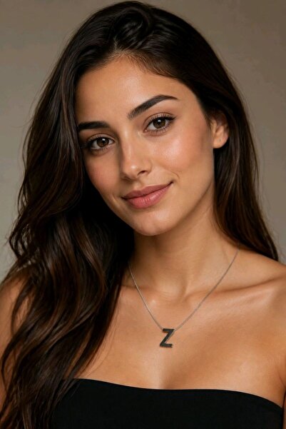 Monalisa Home Silver Color Steel Letter''Z'' Flat Chain Necklace