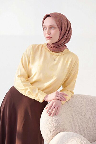 Silk Home وشاح ناعم رومي موكا موس 90x90