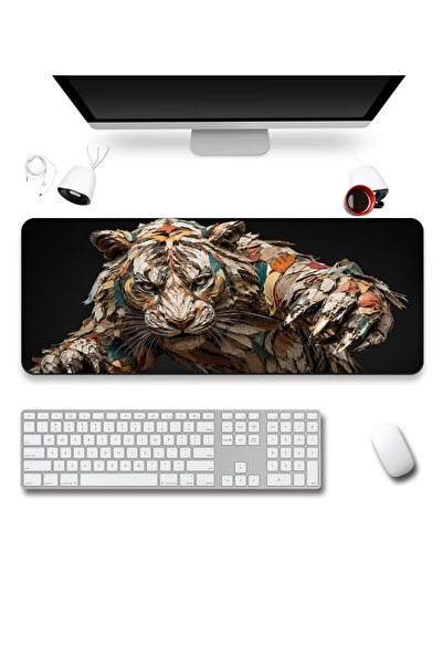 SonicTouch Keyboard Mousepad 40X90Cm Paper Tiger Seamless Smooth Liquid-Proof...