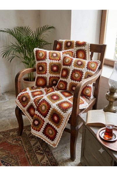FLY LIFE Hand Knitted Sofa Shawl