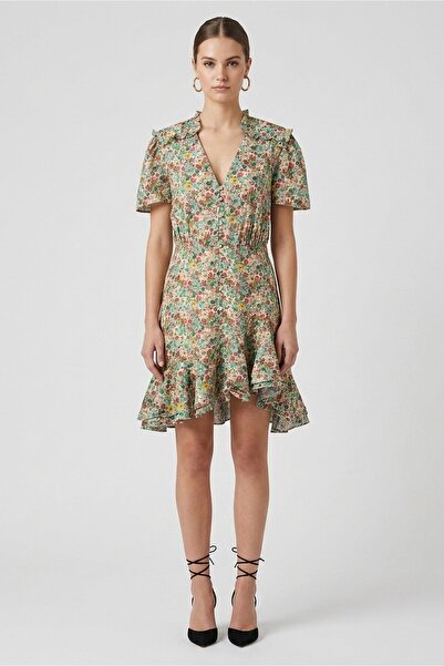 SANDRO Women Floral Print Mini Dress, Multicolor