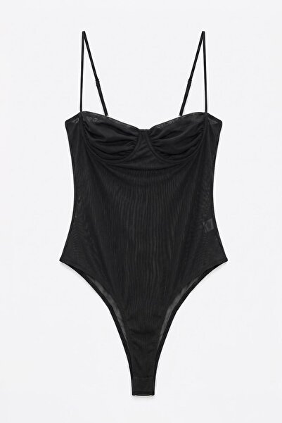 BSL Askılı Tül Bodysuit