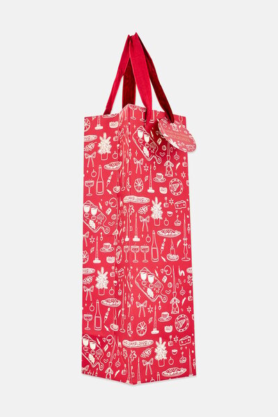 Muy Mucho Allover Print Gift Paper Bag, Multicolor