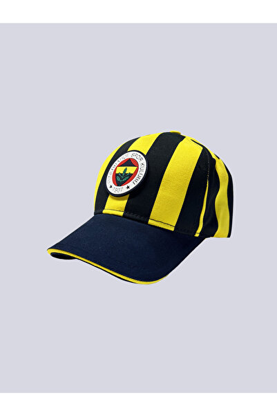 Fenerbahçe Sarı Lacivert Çubuklu Çocuk Şapka