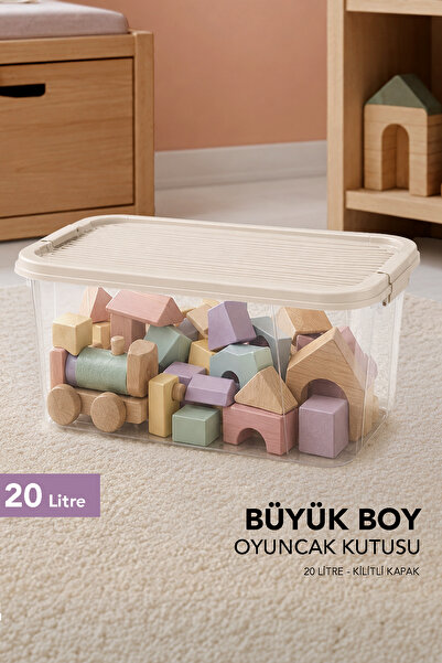 Meleni Baby Storage Box with Locking Lid - Baby Kids Room Organizer Toy Organ...