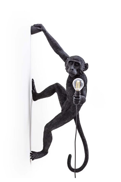 LUXXO Aplica Monkey, 1xE14, corp rasina, 33 × 33 × 75 cm