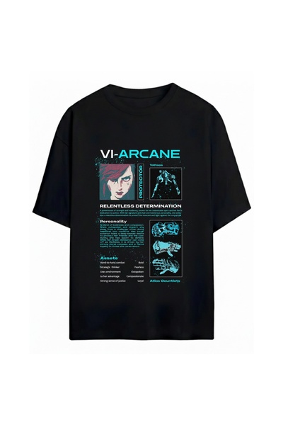 SVART WEAR Arcane Printed Unisex Oversize 100% Cotton T-Shirt