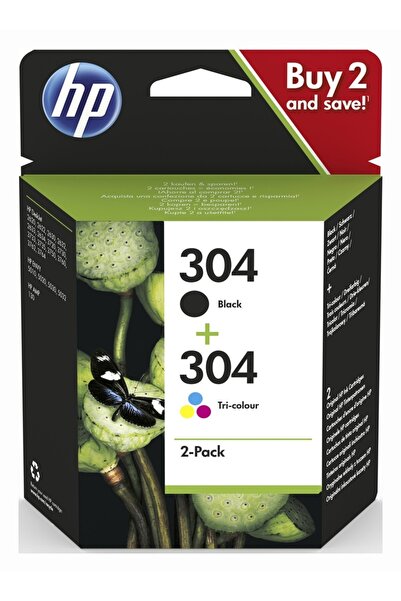 HP Cartuș de cerneală 304 Pachet dublu, Negru / Tricolor