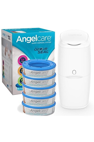 Angelcare Ερμητικό καλάθι για πάνες, χωρητικότητα έως 128 πάνες, με 5 ανταλλα...