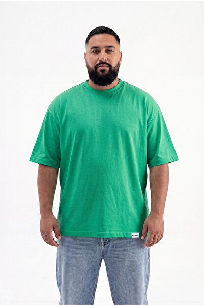 Machinist Men's Plus Size Basic T-Shirt Bright Green