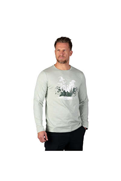 NORTHFINDER TR-5073OR tricou bărbătesc din bumbac organic slub DIOGEN, Verde