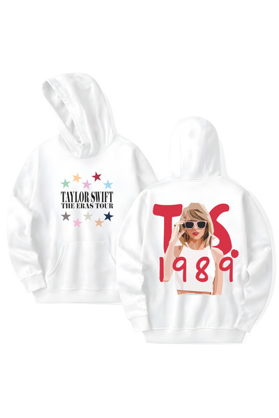 STİL-X Φούτερ με κουκούλα από βαμβάκι με στάμπα Taylor Swift, μακρυμάνικο, με...