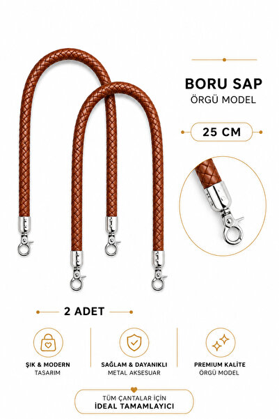 vollen yarn Mâner pentru geantă tip tub, model împletit, 25 cm, 1 pereche (2 ...