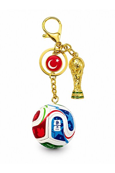 NETAVANTAJ 2026 Yeni Fifa Dünya Kupası Figürlü Futbol Anahtarlık Çanta Süsü B...