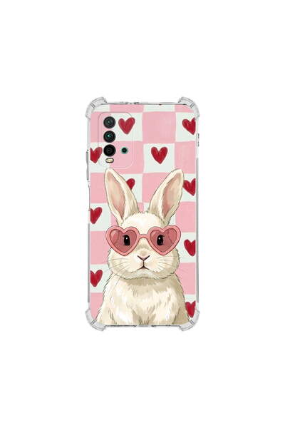 PrintiFy Redmi 9t ile Uyumlu Pembe Pötikare Serisi Pembe Zıpzıp Tasarımlı Uv ...