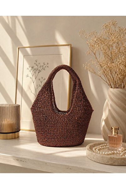 Nehir women bag Hasır El Örgüsü Plaj Çantası