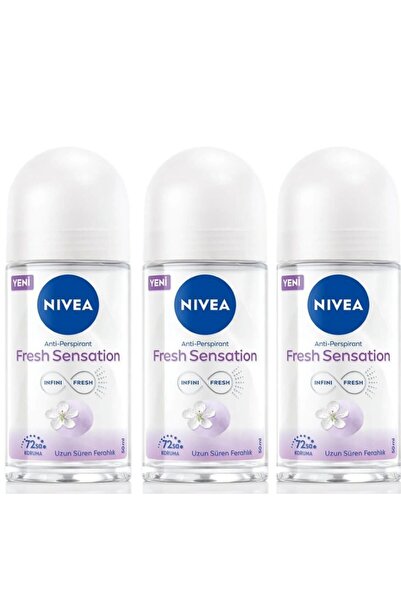 NIVEA Kadın Roll-on Deodorant Fresh Sensation 50ml x 3