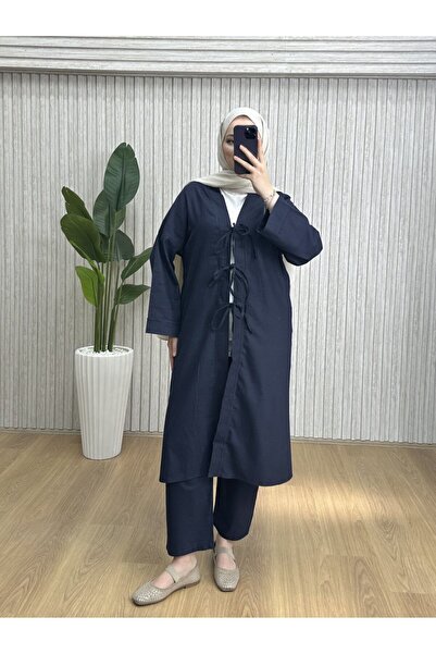 Sundussaracmoda طقم كيمونو باللون الأزرق الداكن