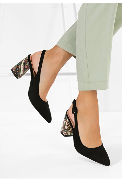 B T Shoes Alesiella black slingback shoes