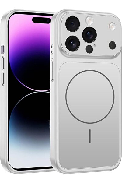 Generic Brand Converter Case for iPhone 14 Pro Max to 17 Pro Max, Compatible with Magnetic Charger, Hard TPU Material, Slim Protective Cover with Camera Guard, Shockproof Frame (Silver, 14 Pro Max)