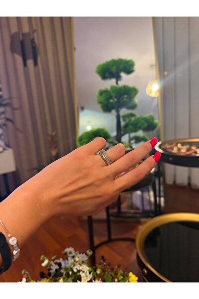 Ayarlanabilir Çelik Gold Yüzük