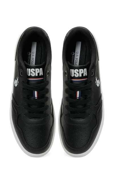 U.S. Polo Assn. حذاء رياضي رجالي أسود من كوستر