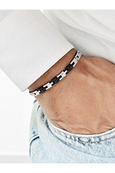 FERRO Silver Steel Men's Bracelet Frj10222A-A 2 Year Warranty Gift Boxed