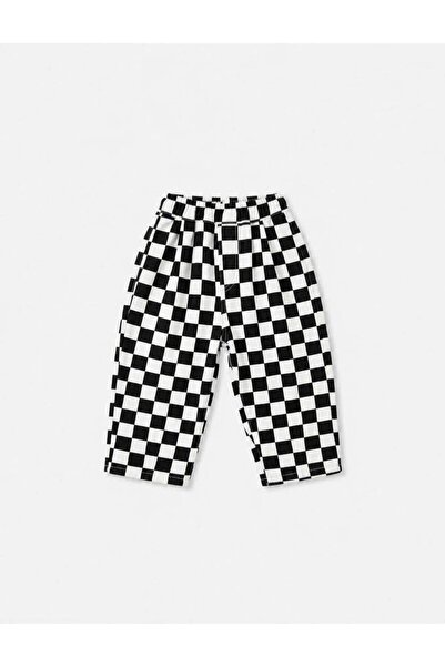 mirkidsclub Unisex Kids' Checkered Denim Trousers - Elastic Waist Comfortable...