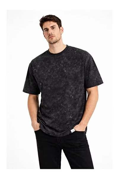 LAND MODA Velmora Fashion muška majica kratkih rukava sa kiselim pranjem i ok...
