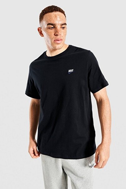 Nike Sportswear Club Men's T-Shirt Erkek Pamuklu Tişört Siyah