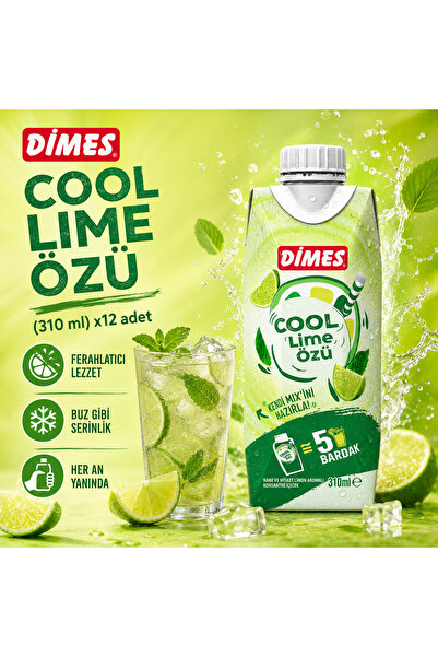Dimes Cool Lime Özü (310 ml) x12 adet