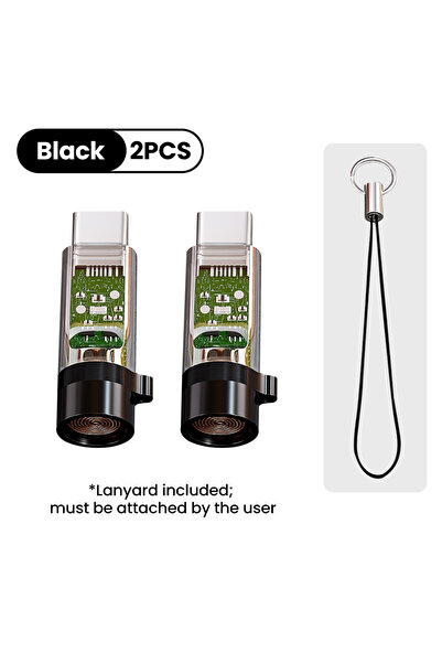 Choice5 Black 2PCS Portable Mini Type C Mobile Phone Cigarette Lighter Adapte...
