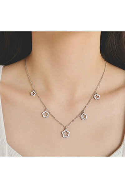 MONALITA Elegant Rose Chain in Silver Color (N418). 925 Sterling Silver Gold ...